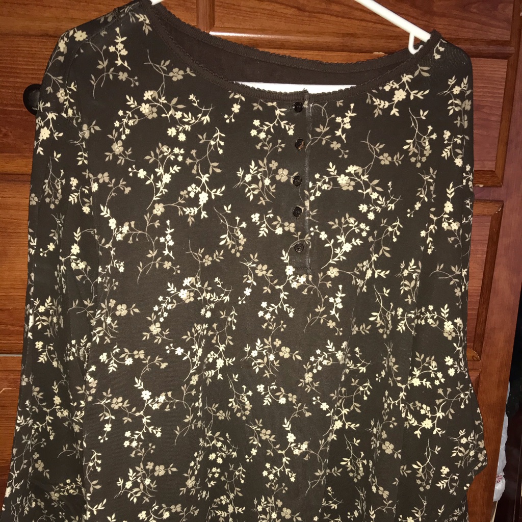 Brown Flowered Tunic